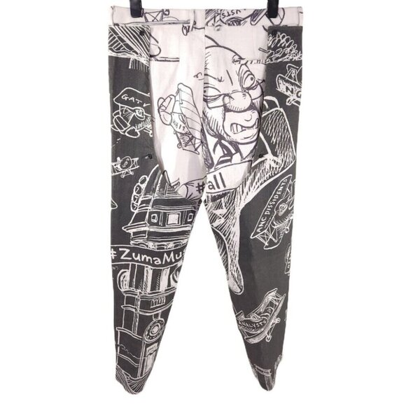 Thebe Magugu Chaps Trousers Size XL Mens Gray White - Picture 4 of 16